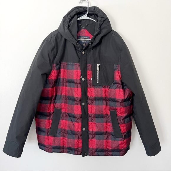 Pendleton Other - Pendleton Men’s Duck Down Puffer Coat Buffalo Check Plaid Red Black XL Jacket
